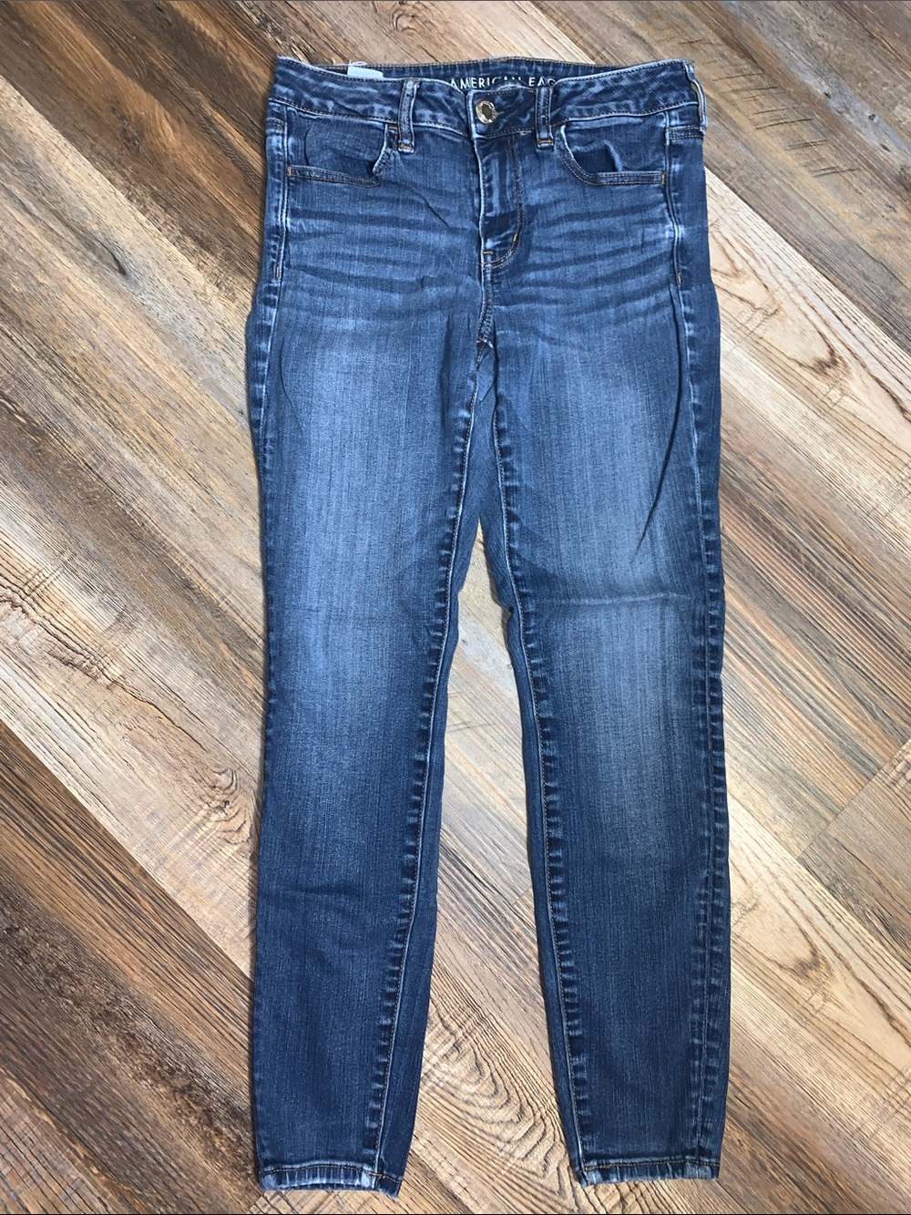American Eagle Outfitters Blue Skinny Stretch Jeans